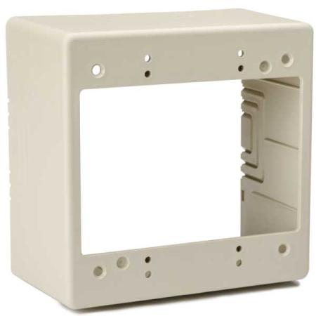 Dual Gang Junction Box, PVC, Ivory, 1/bag