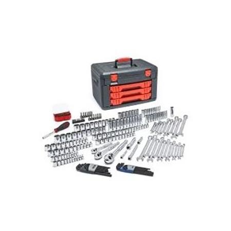 219 Pc. Kit w/ 1/4in, 3/8in, and 1/2in Drives