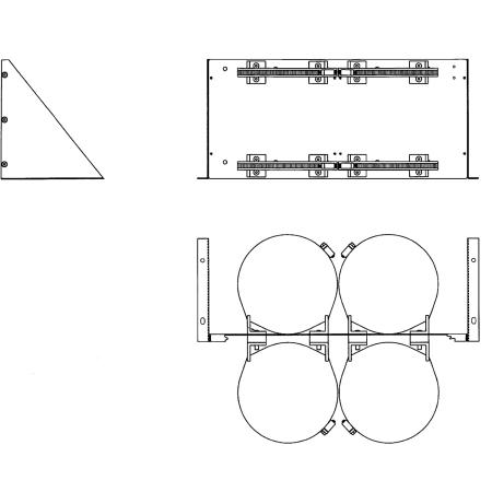 Mounting Kit, 19" Deck for four 6" Cavities