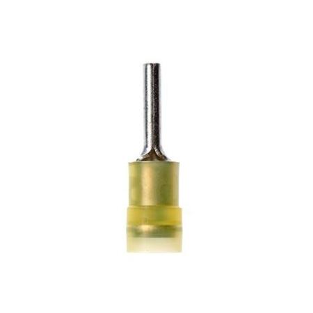 Yellow Nylon-Insulated Pin Terminal for 12-10 Wire