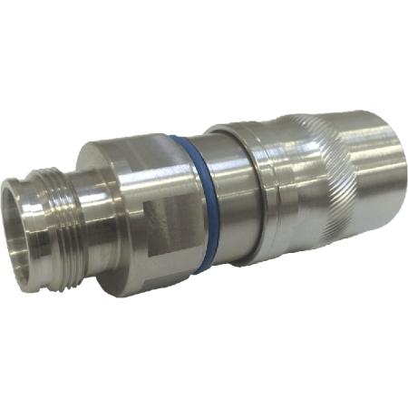 4.3-10 Female Connector for 1/2 in Superflexible Cable, 50 Ohm, DC – 6 GHz
