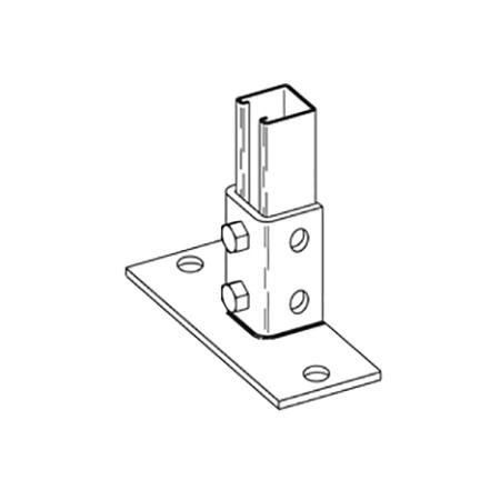 Post base for 1-5/8" x 1-5/8" channel