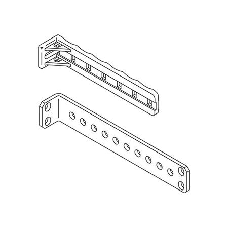 Stand-Off Tie-Down "L" Bracket 1" x 6" Black Almnm