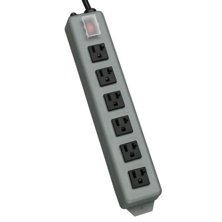 Waber 6 Outlet Power Strip NEMA 5-15/20R, 15' Cord