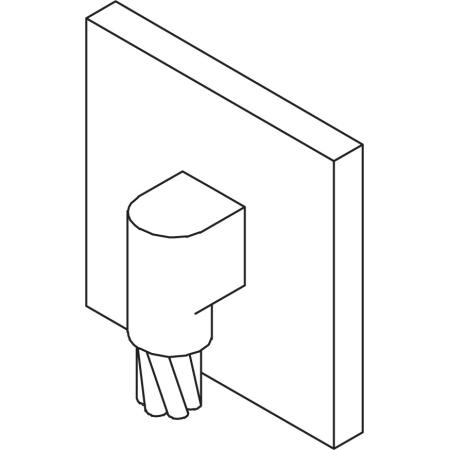 Cable to Vertical Steel, #2 Stranded