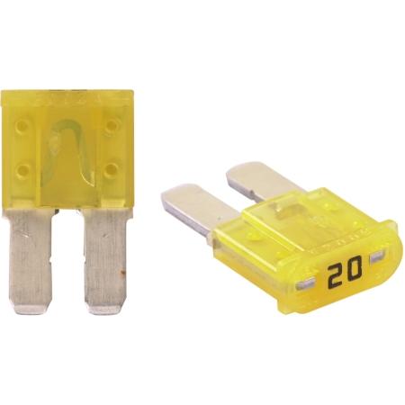 MICRO2 FUSE, 20 amps,10 Pack, Yellow