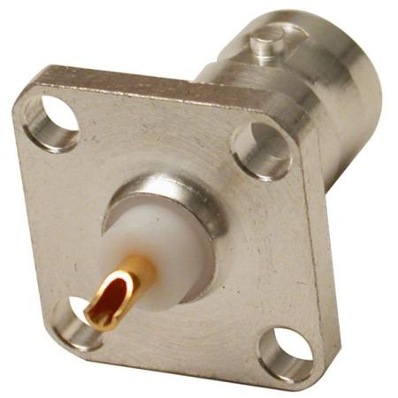 BNC Female 4 Hole Panel Mount, Solder
