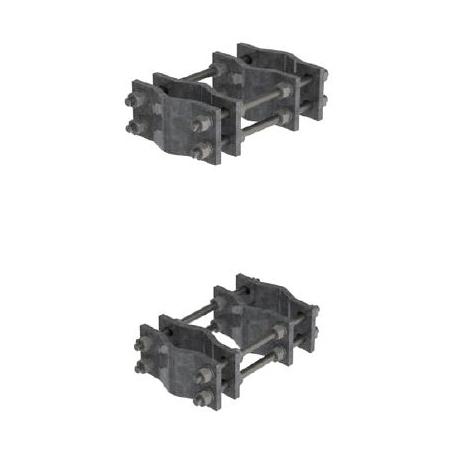 Pipe-to-Pipe Clamp for joining Two 2-3/8 to 5 in OD Round Members