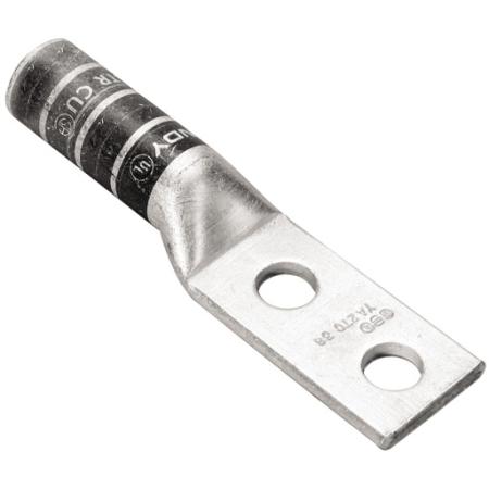 2 Hole Lug w/o Inspection Window, 8 AWG 1/4" Stud