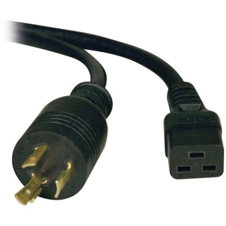 12' HD Power Cord, C19 to L6-20P, 3x12AWG 250V 20A