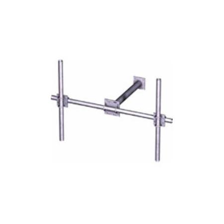 3' Vert Standoff T-Frame w/ (2) 2-3/8"x8' Pipes