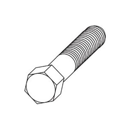 Steel hex head cap screw 5/8"-11 thread. 1" Long