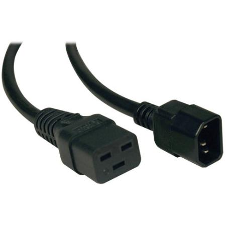 6' HD Power Cord, C19 to C14, 3x16AWG 100-250V 10A