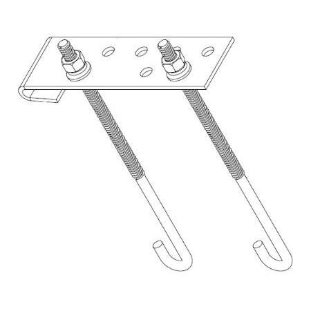 Large Universal J-Bolt Assembly for Cable Ladder