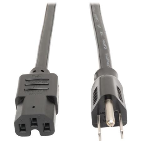 4' AC Power Cord, 5-15P to C15, 14AWG 250V