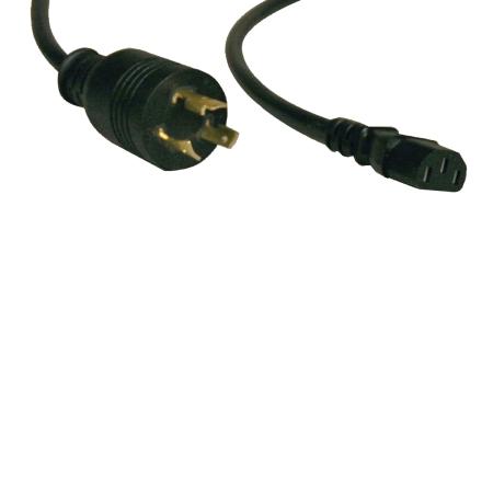 6' AC Power Cord, C13 to L6-20P, 3x14AWG 15A 250V