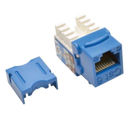 Cat6/Cat5e 110 Style Punch Down Keystone Jack Blue