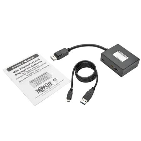 2-Port DisplayPort to HDMI Splitter