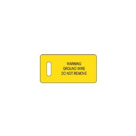 Ground warning tag, 2.75" W x 1.38" H