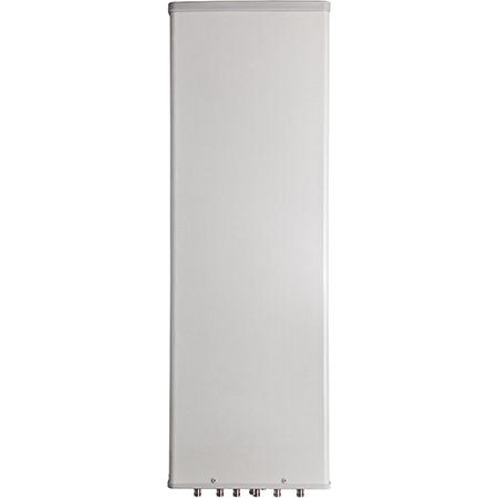 2x 694 - 960, 4x 1695 - 2690 MHz Outdoor Sector Antenna with 6x 4.3-10 Female Connectors, 45 Deg HPBW