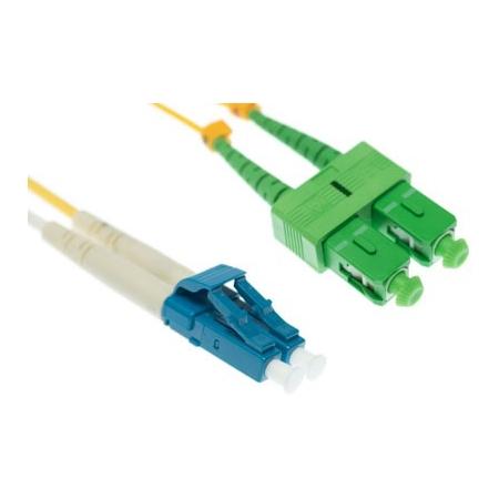 3 m OS2 SM Duplex Fiber Patch Cable with LC/UPC - SC/APC Connectors