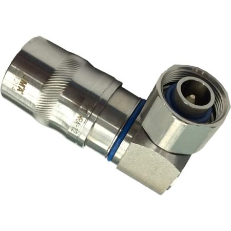 4.1-9.5 DIN Male RA Connector, 1/2" Plenum
