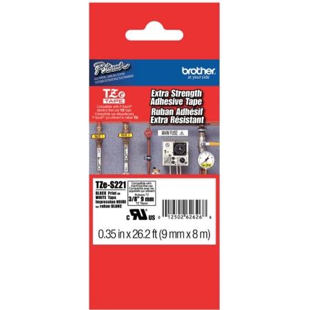 Black/White Label Tape 26-1/5 ft. L, 0.35" W