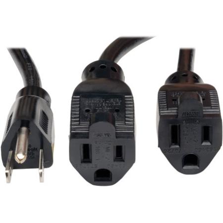 Power Splitter Cord 2x 5-15R 5-15P 16AWG 13A 120V