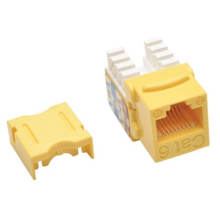 Cat6/5e 110 Style PunchDown Keystone Jack Yellow