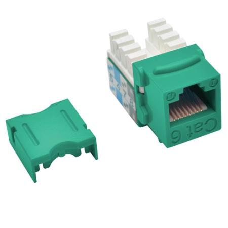 Cat6/Cat5e 110 Style PunchDown Keystone Jack Green