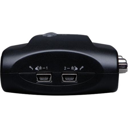 2-Port Compact USB KVM Switch w/Audio and Cable