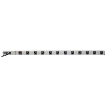 15' 12 R/A Outlet Vert Power Strip, 120V 15A 5-15P