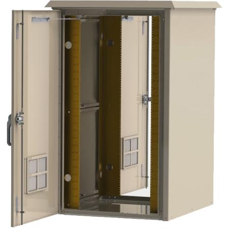 50Hx30Wx34D in (1) Bay Outdoor Cabinet, Cream