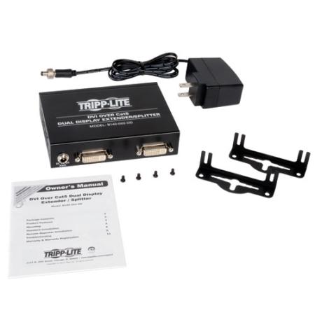 2-Port Dual Display DVI over Cat5/6 Ext Splitter
