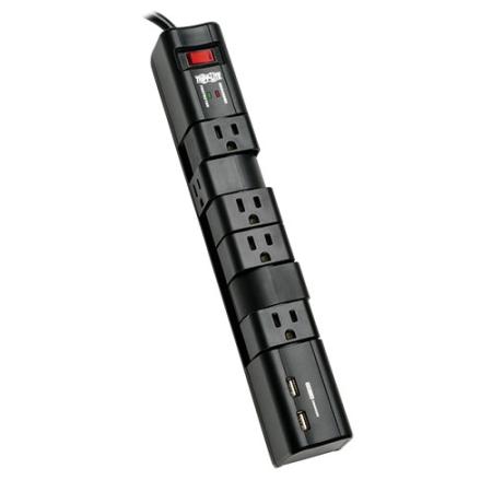 8' Protect It! Surge Protector 6 Rotatable Outlets