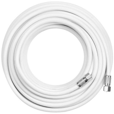50 ft Low Loss RG-6 75 Ohm Coax Cable with F Male - F Male in White