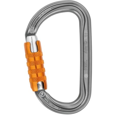 Lightweight asymmetric carabiner with TRIACT-LOCK