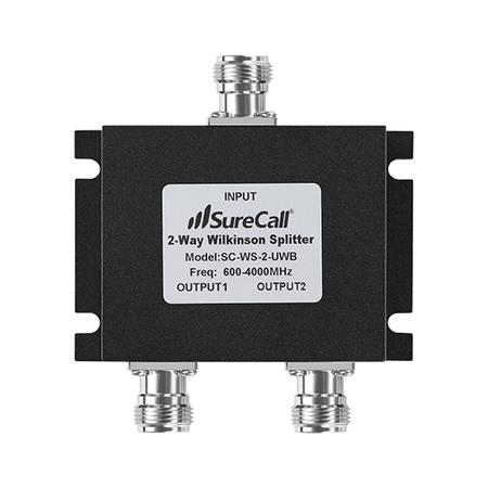 600 - 4000 MHz Two-Way UWB Splitter with N Female Connectors