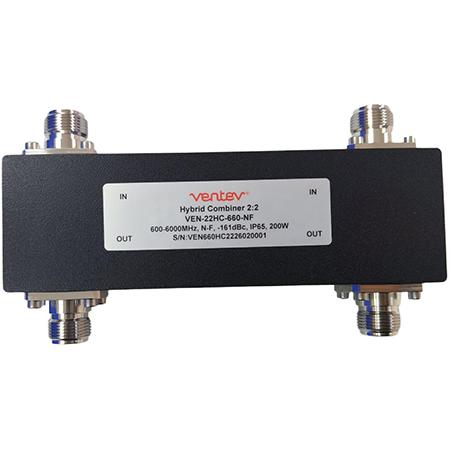 600 - 6000 MHz 3 dB 2x2 Hybrid Coupler with N Female Connectors