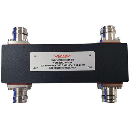600 - 6000 MHz 3 dB 2x2 Hybrid Coupler with 4.3-10 Female Connectors