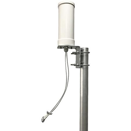 617 - 6000 MHz Ultra-Wideband 2x2 MIMO Omni Antenna with 2 N Female Connectors