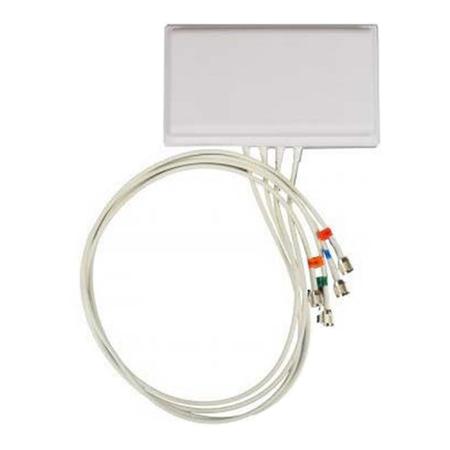 2.4/5/6 GHz 6 dBi Wi-Fi Directional Antenna with 4 RPTNC Male Connectors