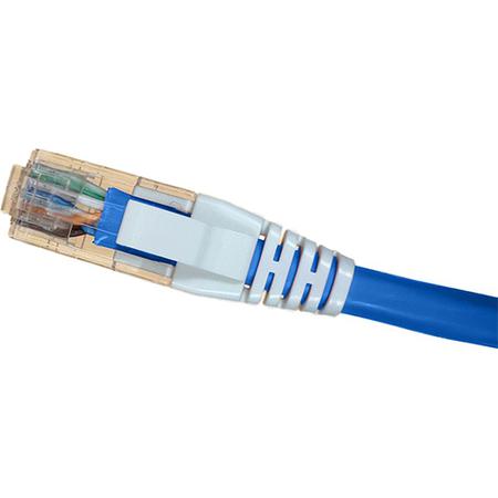 3.2 ft 26 AWG Cat 6A TIA 568A Copper Classic Patch Cord with RJ45 Male in Unshielded Blue, LSZH