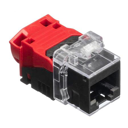 Cat 6A EL Connection Module RJ45 Keystone in Black