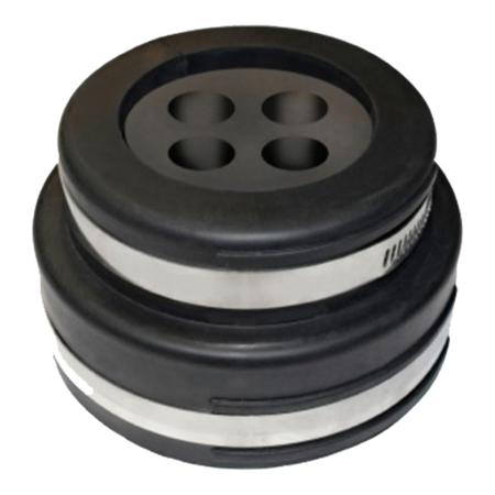 4 in Feed Through Boot Assembly for 4x 7/8 in Coax Cable