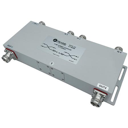 617 - 5925 MHz Twin Hybrid Combiner with 4.3-10 Female Connectors