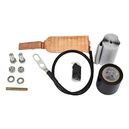 Standard Grounding Kit for 5/8 and 7/8 in Coax and 10 - 15 GHz EW, Copper Strap, 24 in Lead