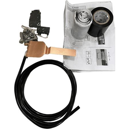 Standard Grounding Kit for 1/2 in' Coax Cables and 18 - 23 GHz EW, Copper Strap, 60 in Lead