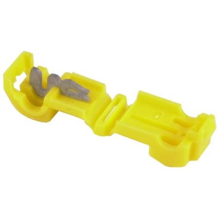Vinyl Female T-Tap Disconnect in Yellow, #12 - 10 AWG, .250 in Tab, 500 Pack