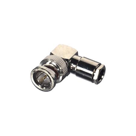 75 Ohm BNC Male Right Angle Clamp Connector for RG-59/U Cable